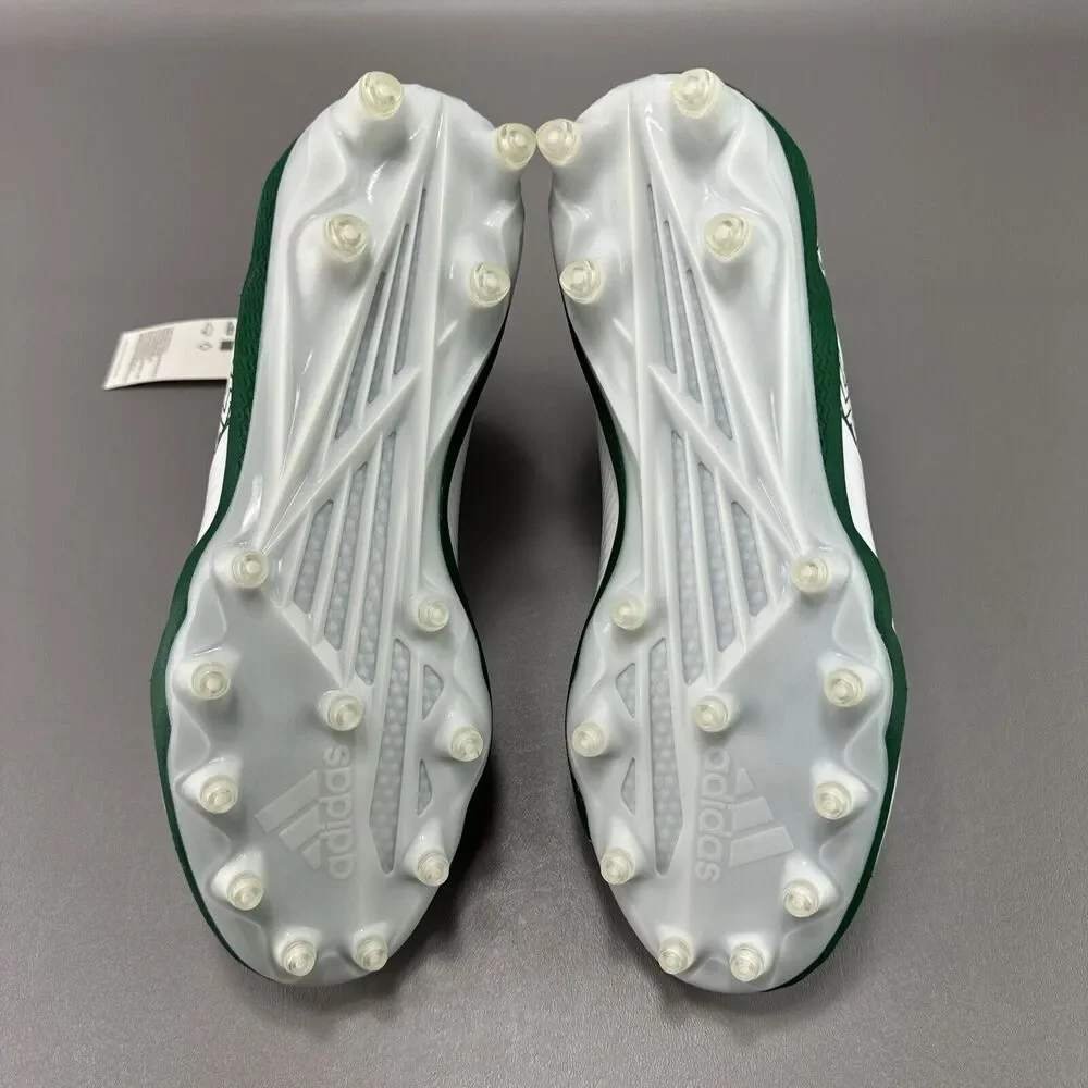 Adidas Nasty 2.0 Football Cleats Sz 9M White Green Athletic Preppy GY1760‎